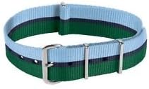 SMART TURNOUT LONDON BLUE GREEN WRIST WATCH BAND SPRING BAR STRAP 18mm