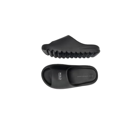 Chinelo Nuvem Polo London Club Original Slide Retrô Anatômica EVA Ortopédico Confortável e Tratorado, Unissex (Preto, BR, Adulto, Faixa Numérico, 39, 40)