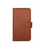 スマ通 AQUOS R9 (SH-51E) 対応 ケース 手帳 ケータイけーす カード ポケット 無地 本革 カラフル シンプル 横置き ストラップホール 全面保護 可愛い アクオス アールナイン用 (キャラメルブラウン) color-001