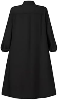 Cadymile Girls Abaya Muslim Dress with Front Zipper 2 Pockets Dress Long Sleeve Solid Islamic Prayer Clothes for Kids