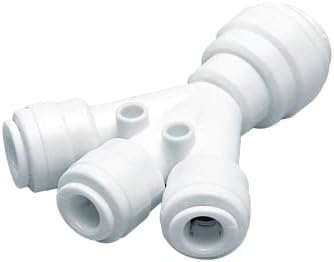 Food-Grade Quick Connector Push-In Tube Fitting,3/8" to 1/4" O.D. Reducing union Cross for Reverse Osmosis Water Filter Purifier Pack of 10