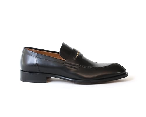 Jo Ghost 5423 Italian Black Leather Slip On Shoes