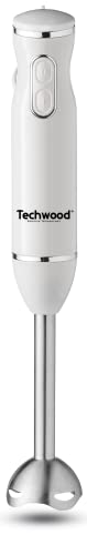 Techwood TMP-660 Mixeur Plongeur Pied Inox 2 Vitesses 600 W Blanc