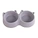 PAPABA Miska dla szczeniąt Zastawa stołowa dla zwierząt Karma dla psów Miski do karmienia wodą Odpinane antypoślizgowe dno Szary