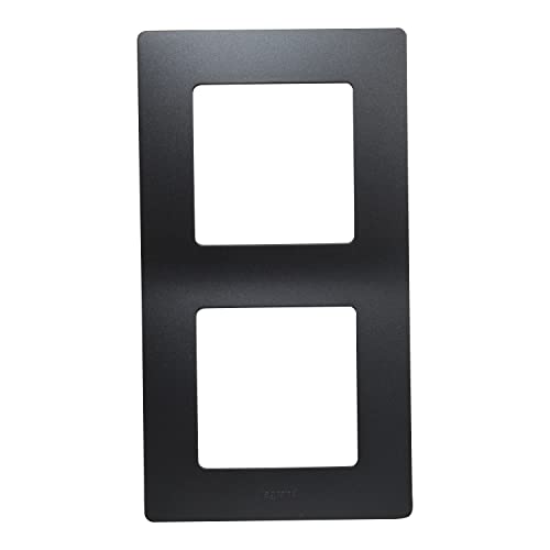 LEGRAND Rahmen 2 Elemente, Abdeckplatte für Mechanismus der Reihe Niloé Monobloc, Schwarz, 396416