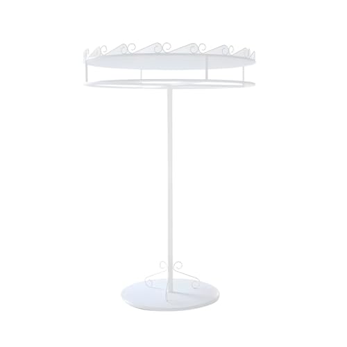 Présentoir à vêtements autonome rotatif au fini blanc minimaliste et robuste