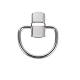 STOBAZA Hebilla de Cinturón Subacuática en D de Acero Inoxidable para Cinturón de Lastre de Buceo, Cierre Ajustable y Clip para Equipo de Snorkel y Deportes Acuáticos, Accesorio Ligero