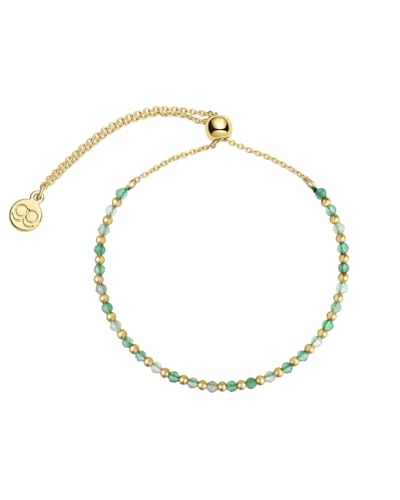 gorjana - Power Gemstone Brooks Bracelet 9 1/4 - 18k Gold-Plated Brass - Genuine Gemstone Selection - Adjustable Closure - Elegant and meaningful design