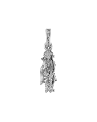Pendentif Shri Ram en argent sterling 925 collier amulette hindoue Small 6g