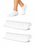 Basic Treasure 12 Paires Chaussettes Sport Unisexes, Blanches, 39-42...