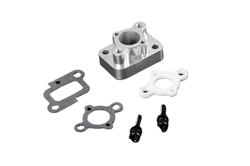 CNC Aluminum Intake Spacer Carburetor Mount for Ro-Van 32cc and 36cc Engines(White)