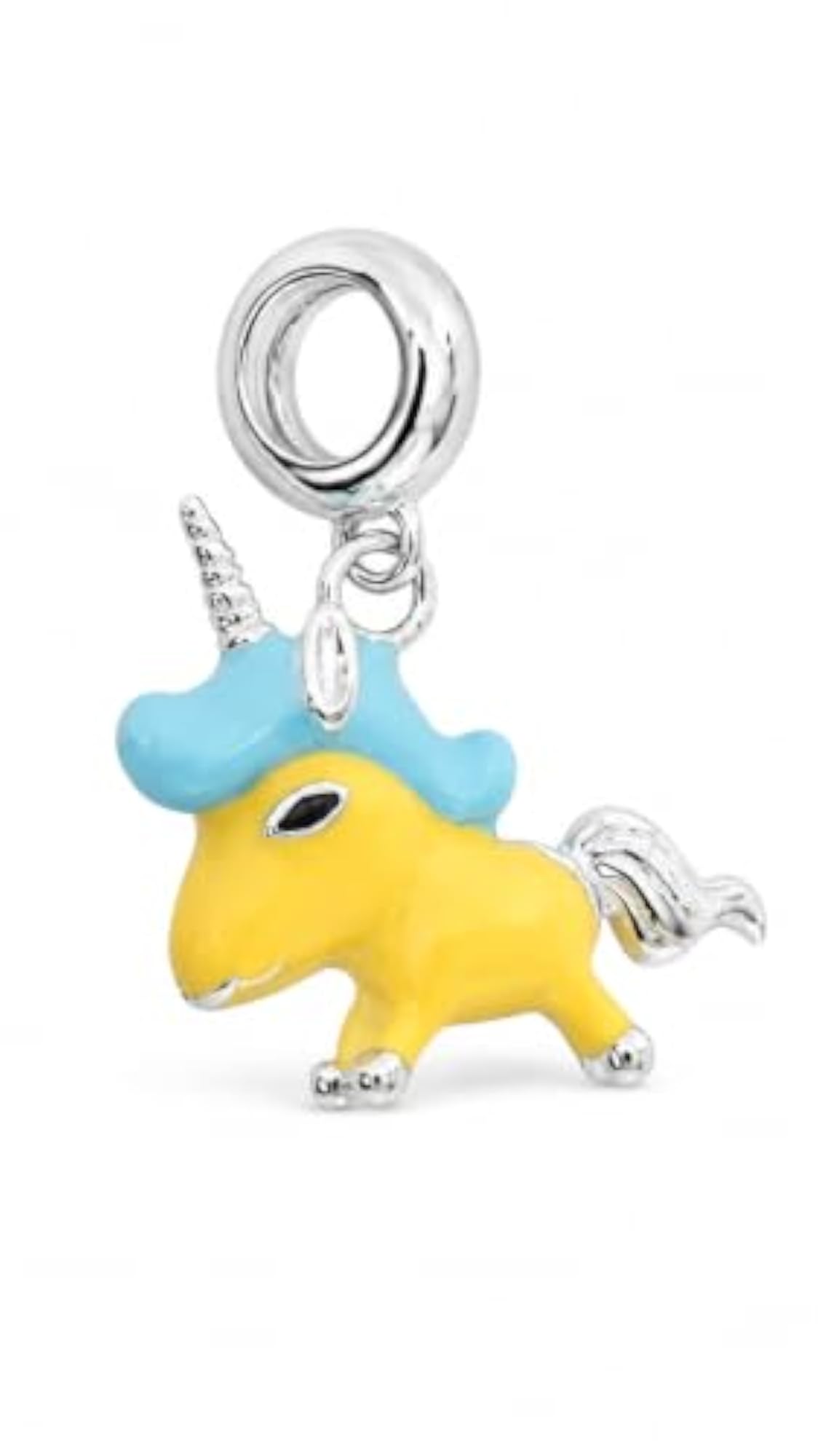 925 Sterling Silver Flying Unicorn Charm, Gift for Women