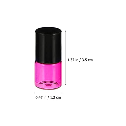 Lurrose Frasco de perfume de vidro recarregável, 16 peças, 2 ml, tubo de rolo de óleo essencial, líq
