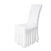 Yviv1yn Coprisedie 100pcs all-Inclusive Wedding Hotel Banquet Chair Cover with Skirt One-Piece Stretch Restaurant Kitchen Dining Seat Cover Nozze (Color : Pure White, Size : One Size)