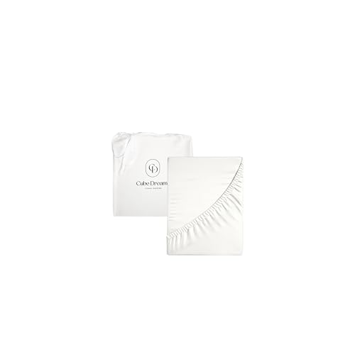 Cube Home, Luxury Fitted Sheet, Deep Pocket, 100% Natural Bamboo, Soft, Breathable, Anti-Bacterial, Anti-Allergy