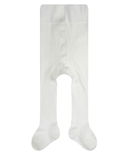 FALKE Family B Ti algodón sostenible lisas 1 pieza, Pantimedias Unisex bebé, Blanco Off-White 2040, 50-56