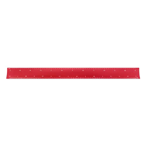 Image of Alumicolor 30-cm Aluminum Metric Mechanical Hollow Scale for School, Office, Art and Drafting, 30CM, Red