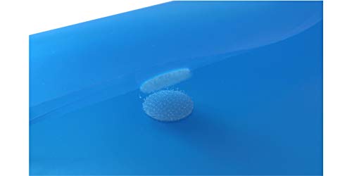 EXXO by HFP 35326 Dokumententaschen Sammelmappen Sichttaschen A4 transparent blau - Dokumentenmappe zum Abheften mit EURO-Lochung, Abheftrand, Klappe und Klettverschluss - 10 Stück, 310 x 235 mm