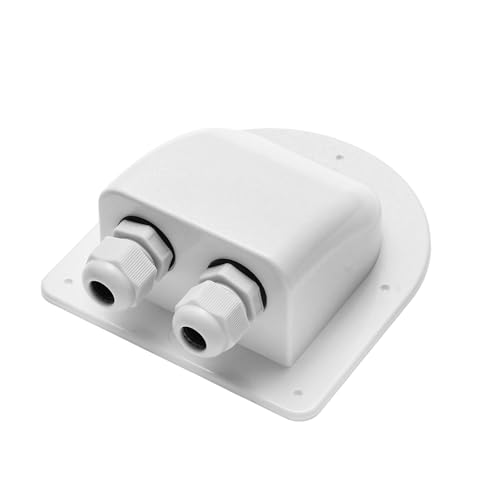 Upgraded Waterproof Solar Double Cable Entry Gland, ABS Solar Entry Housing for All Cable Types 2-6mm², Easy Drill-Free Installation for RV, Campervan, Boat, Marine Solar Panels
