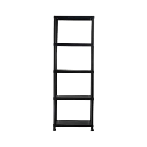 Miniatura 2 de Thinia Home - Estantería Almacenaje, Polipropileno Pp, Multiusos, Hogar, Trastero, Domitorio Y Cocina, 5 Baldas, Carga Máxima 125kg, 60x30.5x172cm Largo X Ancho X Alto , Color Negro