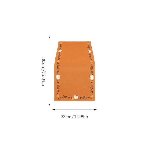 Thanksgiving Pumpkin Decor Fall Table Runner Tablecloth Rectangular 72x13’‘ - image 3