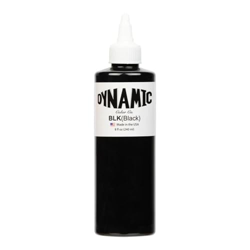 Dynamic color co. Tatto Ink 240ml 8oz for Tattoo Lining & Shading