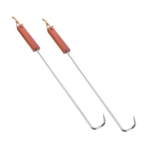 ROMISBABA 2 Stück Teiliges Edelstahl Grillgabel für Fleisch und Steak Rostfrei Leicht und Tragbar...