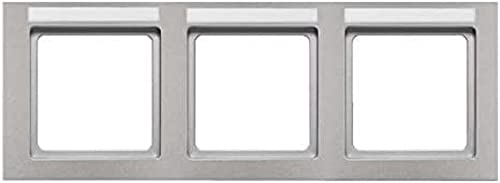 Marco Berker Q.3 aluminio lacado para interruptor hager triple horizontal de alta gama