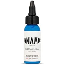 Dynamic Color Co- Electric Blue Tattoo Ink, Made in USA, Since 1990, Sterilized, 1oz Bottle