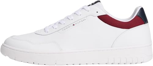 Tommy Hilfiger Herren Cupsole Sneaker Basket Core Low Top, Mehrfarbig (RWB), 46