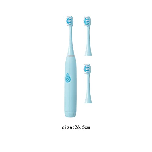 Image of MINISO Electric Toothbrush,AA Battery Powered Electric Brush with Super Soft Bristles for Men & Women, 3 Brush Heads& Travel Toothbrush Case,Blue