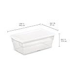 STERILITE 6-Quart Storage Bin Shoe Box - Clear (4) - Image 3