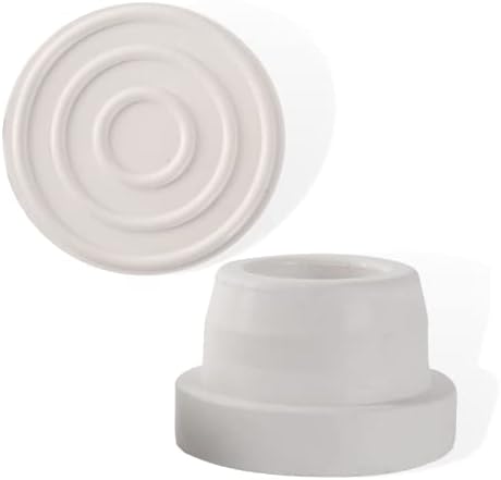 TonGass (2-Pack) Rubber Inground Pool Ladder Bumpers (White) - Fits 1.90” Swimming Pool Ladder Tubing - Inside Plug Bumper Cap