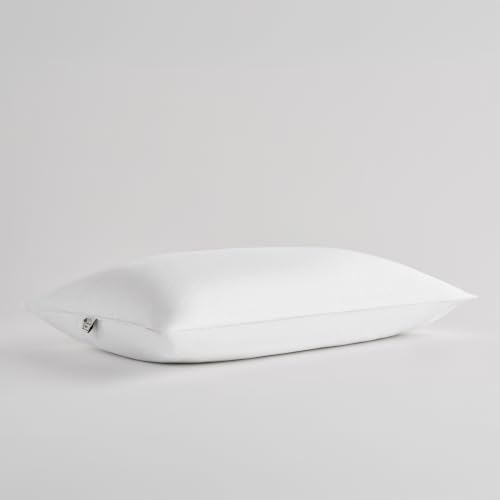 Sobel Westex Sahara Nights Hotel Pillow Standard Size for Back and Stomach Sleepers - 233TC 100% Cotton with Gel Fiber Fill for Low-Profile Soft Support Hotel & Resort Quality Machine Washable 20x26