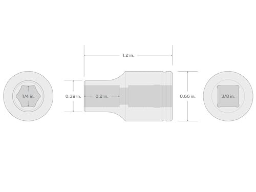 Image of TEKTON 3 /8 Inch Drive x 1 /4 Inch Shallow 6-Point Socket | SHD12006