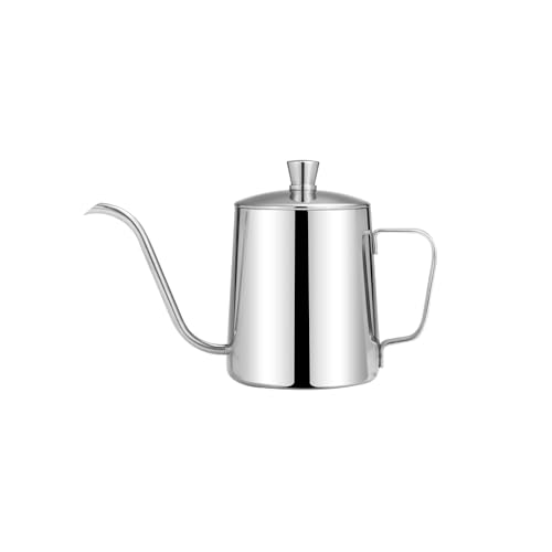 コーヒードリップポット コーヒーケトル 細口 ih対応 直火対応 やかん ステンレス製 コーヒーポット 小型 アウトドア 1~2人用 キッチン 調理用コーヒー グースネック 注ぎ口 お茶/コーヒー対応 おしゃれ 旅行用/キャンプ用/オフィス用 ブラック 2