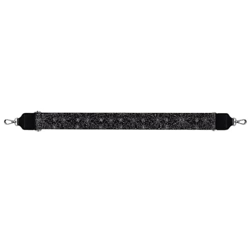 Image of Halloween Handbag Strap Canvas Purse Strap Colorful Bat Black Shoulder Strap Multicolor Bats Replacement Strap