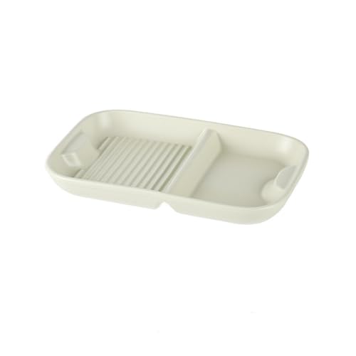 ランチ皿 ホーム 仕切り皿 24.5×16.7cm(Beige)