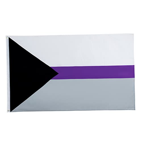 Bandera de orgullo del orgullo demisexual Gran banner de soporte de no binario con color vívido 90x150cm Flagal demisexual