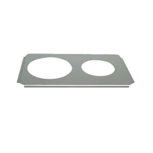A-to-Z Supply SLPHAP068 Adapter Plate, for Round Inserts, one 8-1/2" & one 6-1/2" Opening, fits 4 Quart & 7 Quart Inset pan, Stainless Steel