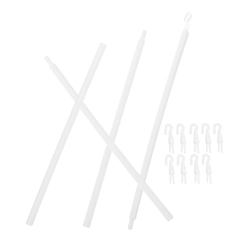 Yardenfun 4pcs Curtain Pull Wand Plastic Window Blind Replacement Stick for Vertical Blinds Easy Installation Tilt Rod Versatile Use Homes and Offices