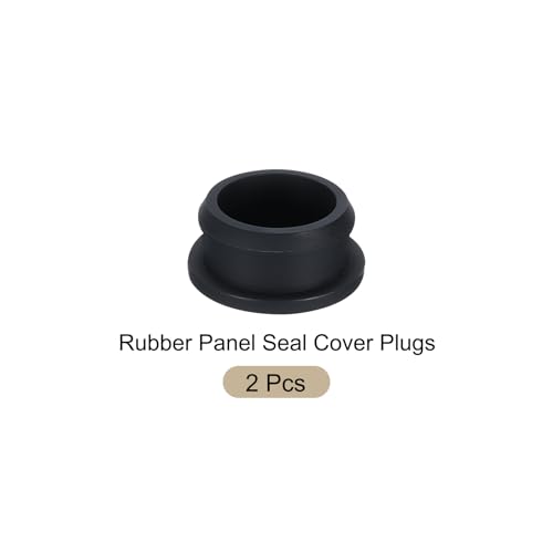 Image of Snap in Locking Hole Plugs Rubber Panel Seal Cover Drilled Silicone Caps, [for Kitchen Rubber, Waterproof Sealing Plugs] - 28mm /1.1in /Black /2Pcs