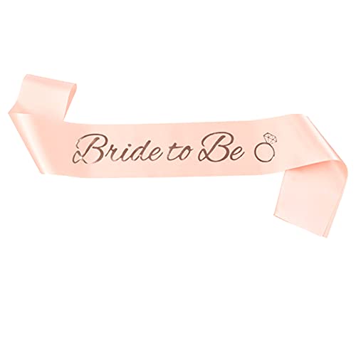 Bride to Be Schärpe von Jenich: Rosegold, 9.5cm x 80cm, für Damen, JGA & Hen Party, Hochzeit