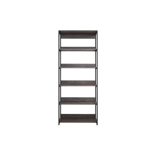 HomeStock Medieval Majesty Wood and Metal Walk-in Closet with Five Shelves in Rustic Gray