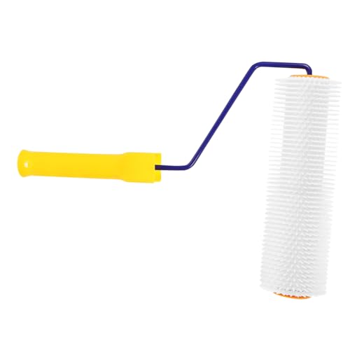 TOBBOMEY Rodillo De Púas Para Compuesto De Enrasado Autonivelante y Antiespumante Mango Ergonómico Para Aplicación Suelos De Cemento y Pintura Epoxi