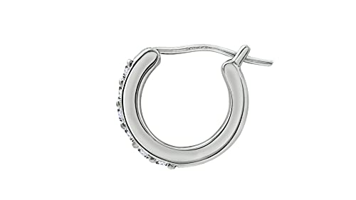 Amazon Essentials Platinum or Gold Plated Sterling Hoop Earrings set with Round Cut Infinite Elements Cubic Zirconia, (previously Amazon Collection)2