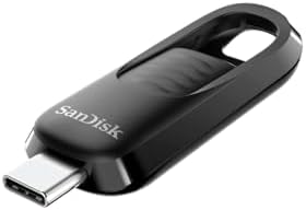 SanDisk Ultra® Slider USB-Type-C™-Laufwerk 64 GB (USB-Flash-Laufwerk, einziehbarer Anschluss, USB 3.2 Gen 1, bis zu 300 MB/s) Schwarz