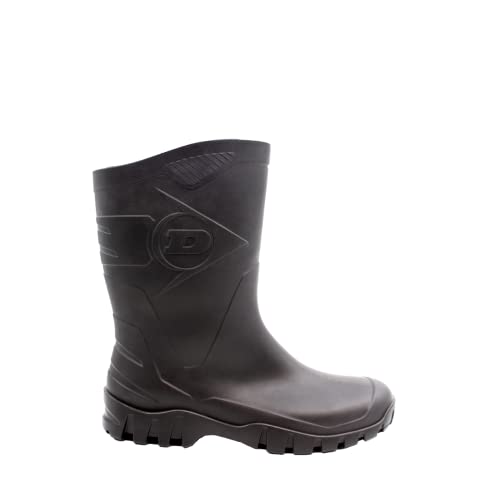 DUNLOP Dee Calf Gummistiefel – Halbhohe Regenstiefel für Damen & Herren – Wasserdicht, Leicht, Komfortabel – Schwarz – Größe 42 EU