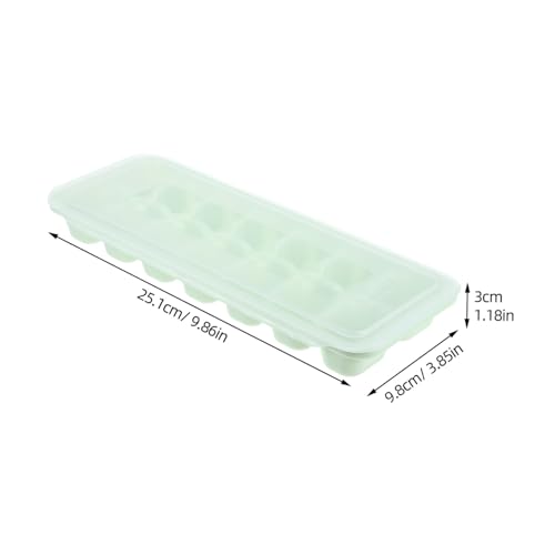 2 piezas de moldes para cubitos de hielo con tapa sellada miniatura 2