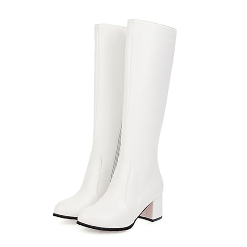 Bottes hautes à talons hauts stables de 5.5cm pour marcher sans douleur